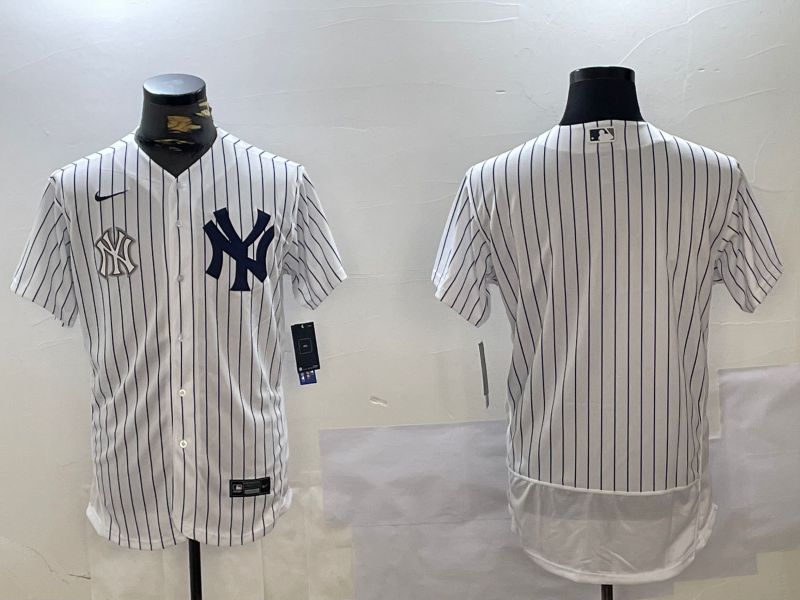 Men New York Yankees Blank White stripe Elite 2024 Nike MLB Jersey style 10162->new york yankees->MLB Jersey